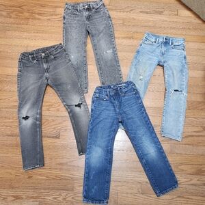 Four pairs of boys DENIM jeans gap brand fits like 6/7